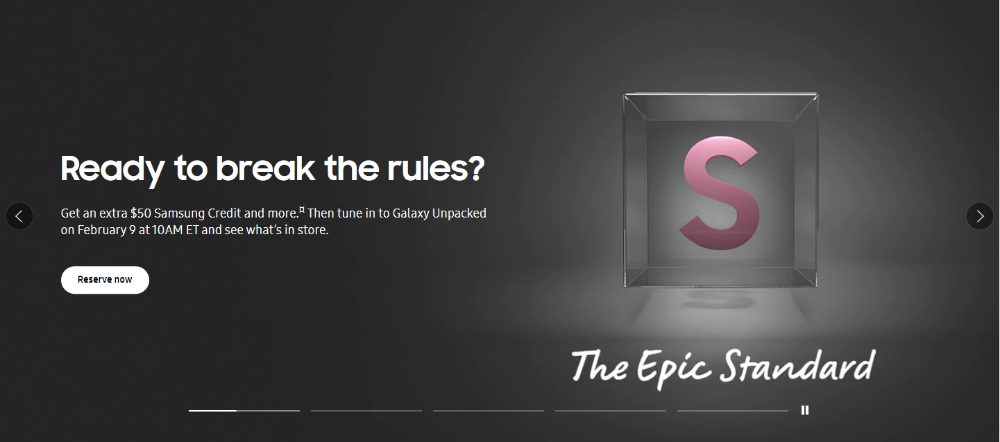 Break the rules. Reserve the next Galaxy. February 9, 2022 